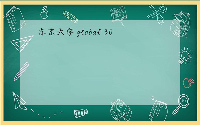 东京大学 global 30