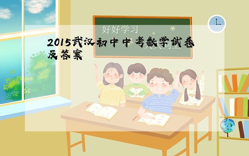 2015武汉初中中考数学试卷及答案