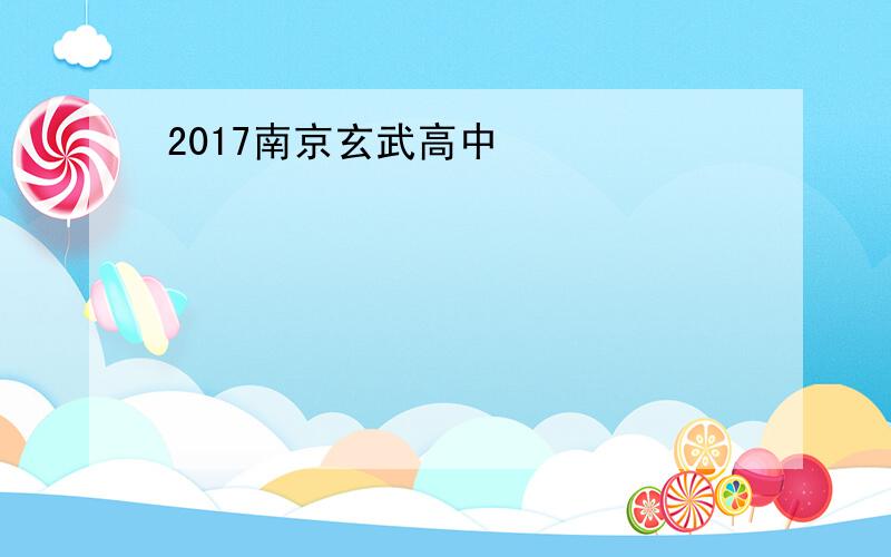 2017南京玄武高中