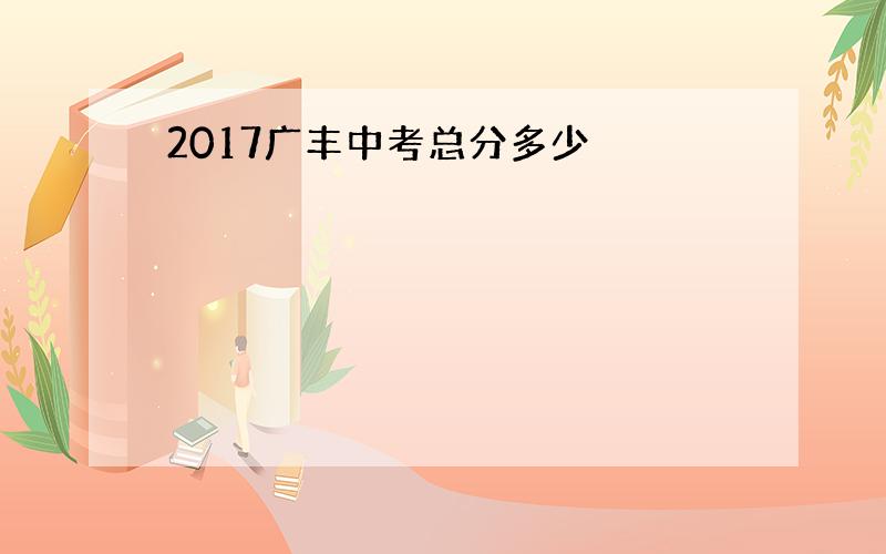 2017广丰中考总分多少