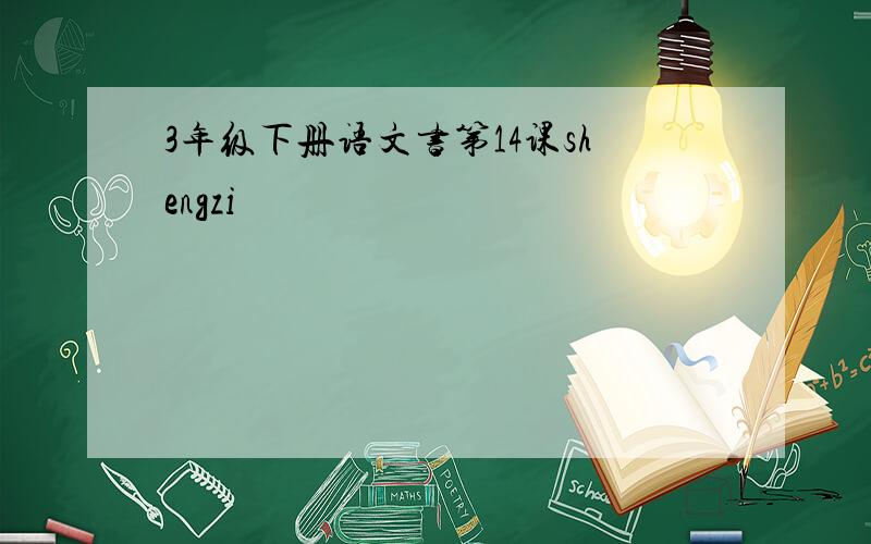 3年级下册语文书第14课shengzi