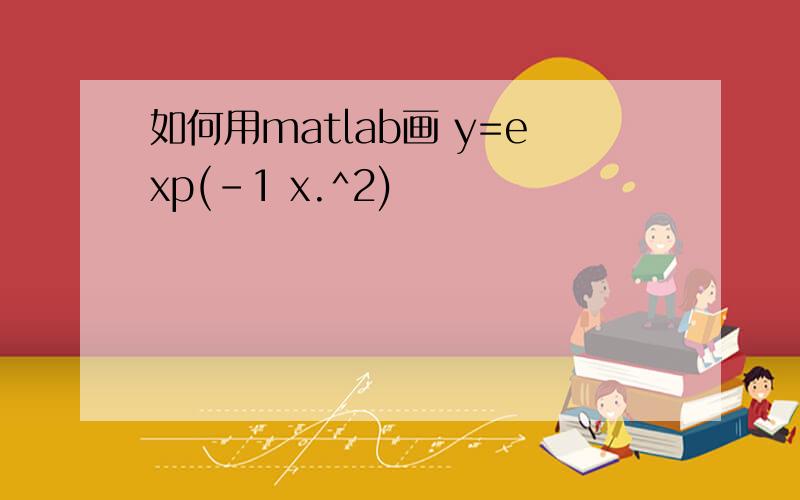 如何用matlab画 y=exp(-1 x.^2)