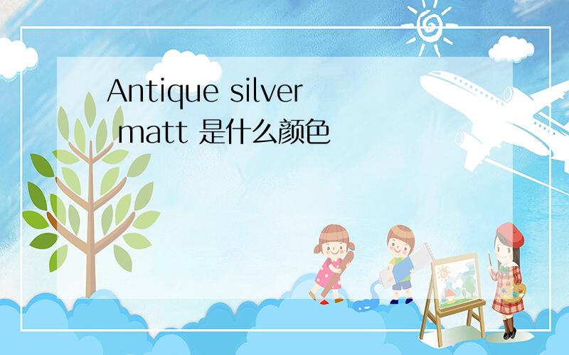 Antique silver matt 是什么颜色