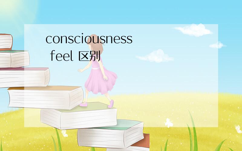 consciousness  feel 区别