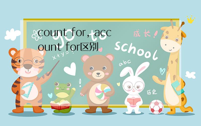count for, account for区别