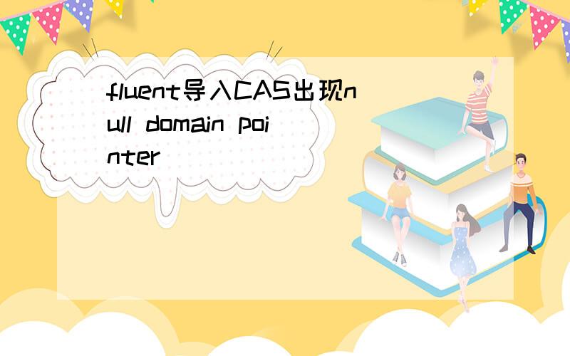 fluent导入CAS出现null domain pointer