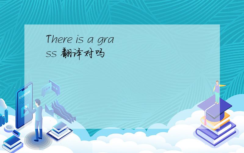 There is a grass 翻译对吗
