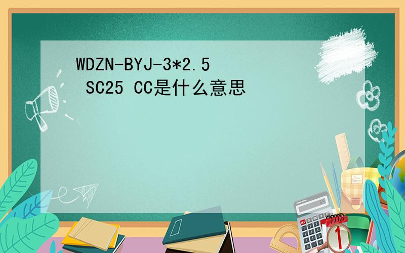 WDZN-BYJ-3*2.5 SC25 CC是什么意思