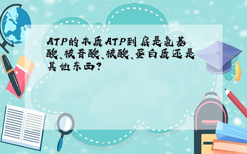 ATP的本质ATP到底是氨基酸、核苷酸、核酸、蛋白质还是其他东西?