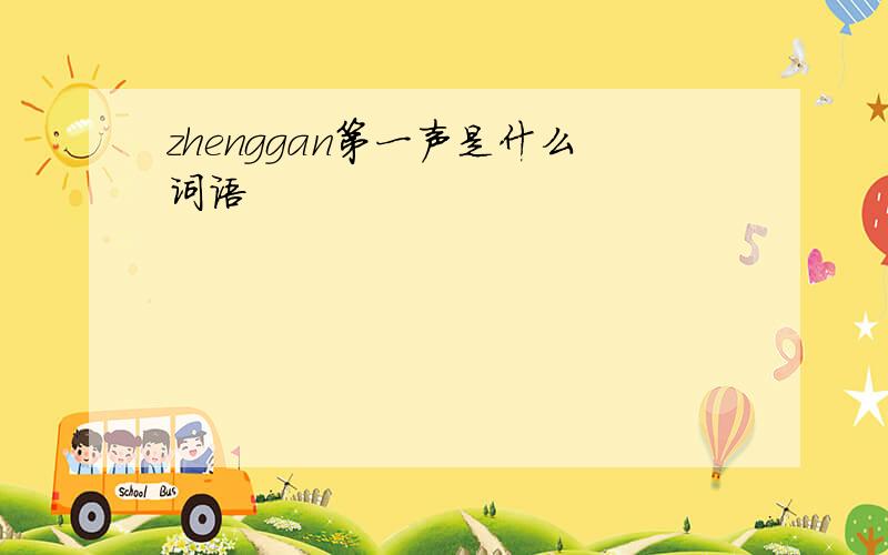 zhenggan第一声是什么词语