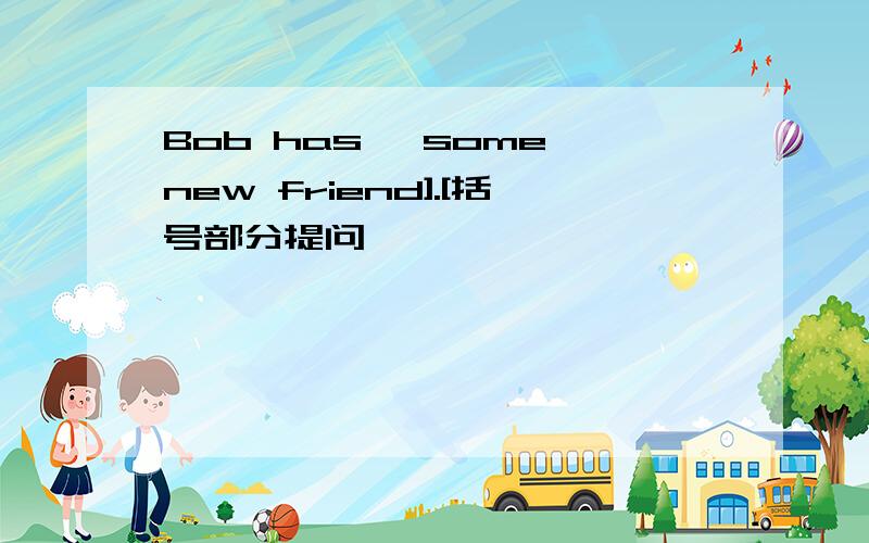 Bob has 【some new friend].[括号部分提问】