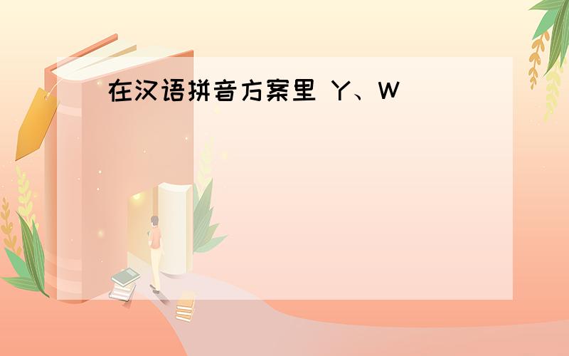 在汉语拼音方案里 Y、W