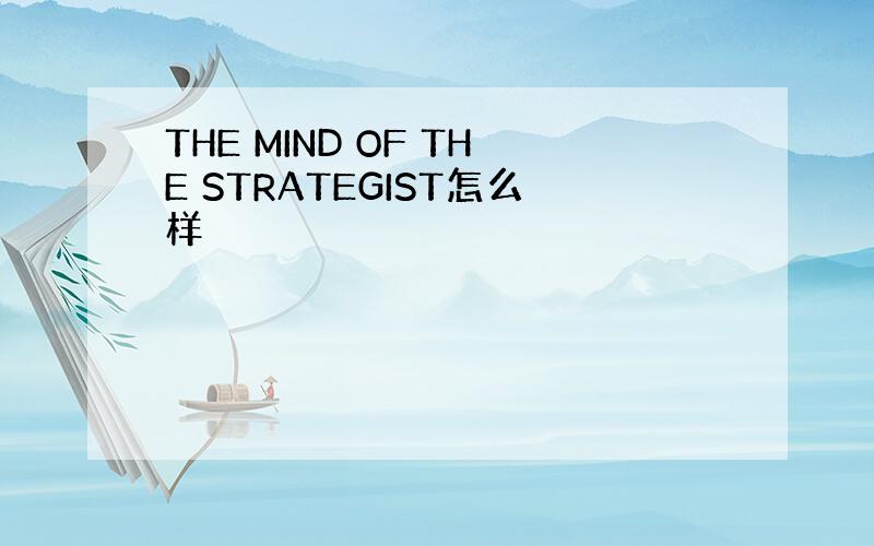 THE MIND OF THE STRATEGIST怎么样