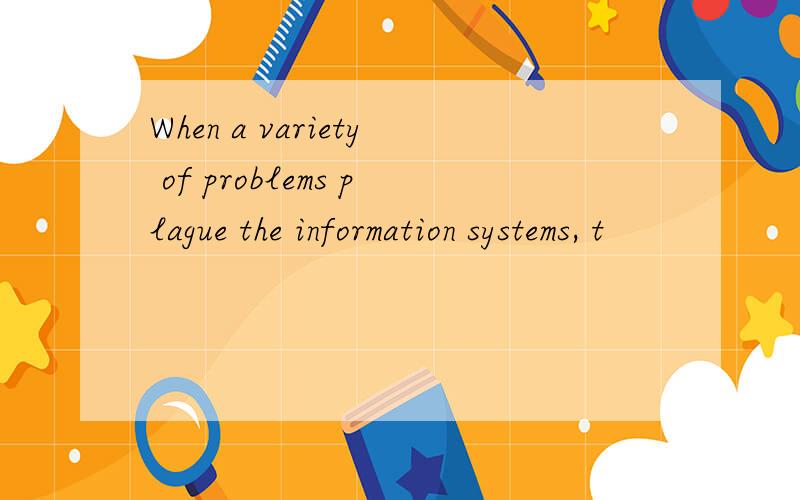 When a variety of problems plague the information systems, t