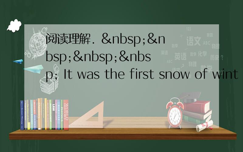 阅读理解.      It was the first snow of wint