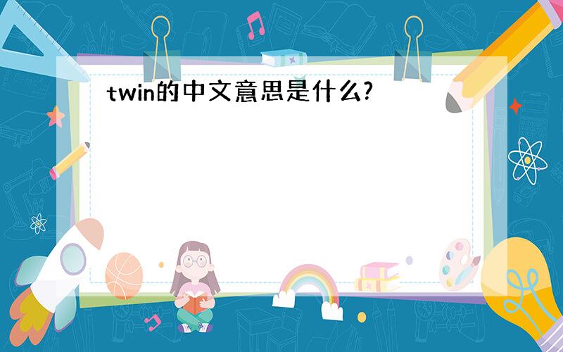 twin的中文意思是什么?