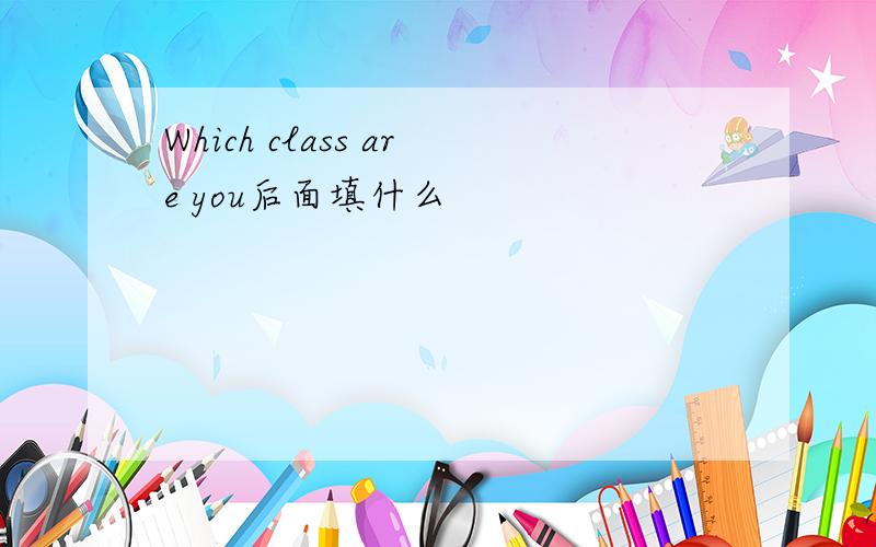 Which class are you后面填什么