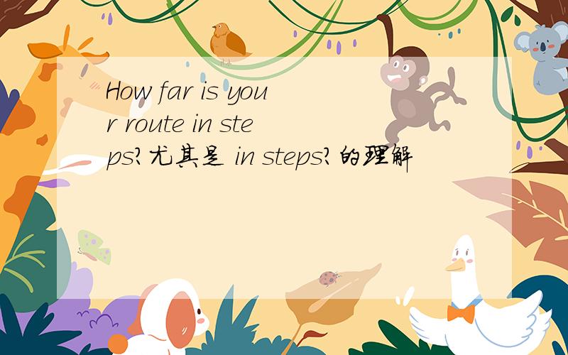 How far is your route in steps?尤其是 in steps?的理解