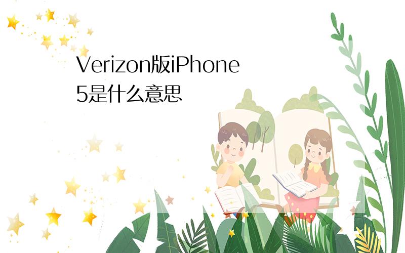 Verizon版iPhone5是什么意思