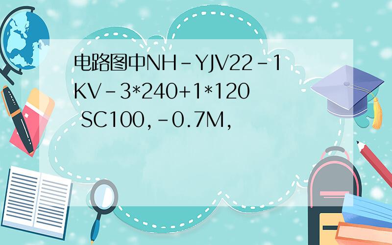电路图中NH-YJV22-1KV-3*240+1*120 SC100,-0.7M,