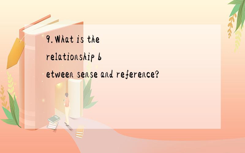9.What is the relationship between sense and reference?