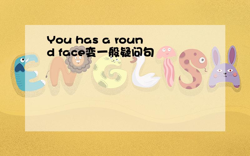 You has a round face变一般疑问句