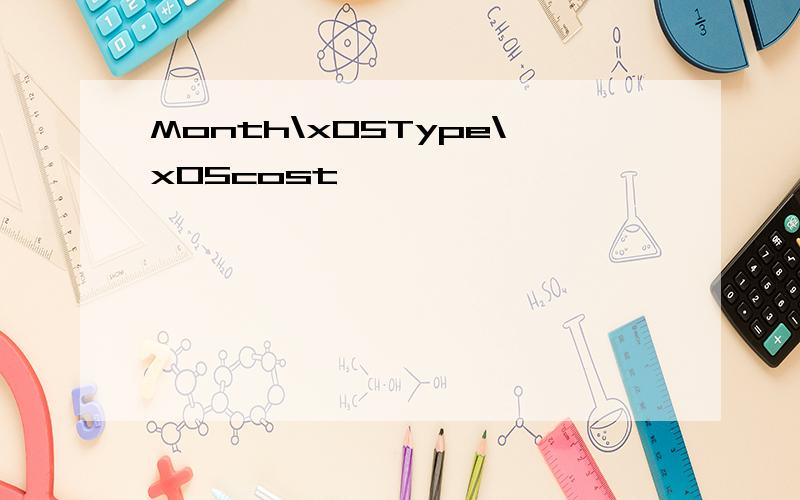 Month\x05Type\x05cost