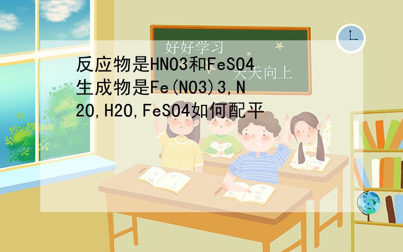 反应物是HNO3和FeSO4生成物是Fe(NO3)3,N2O,H2O,FeSO4如何配平