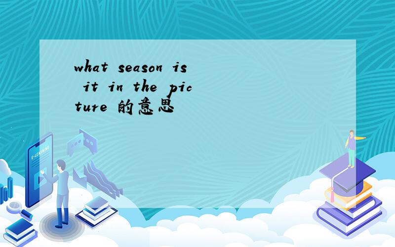 what season is it in the picture 的意思