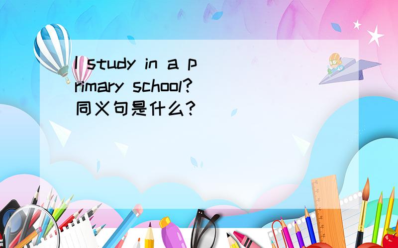 I study in a primary school?同义句是什么?