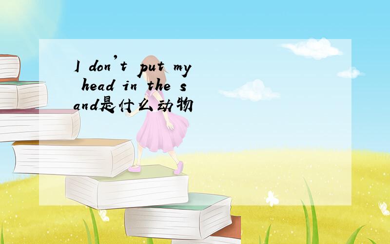 I don't put my head in the sand是什么动物