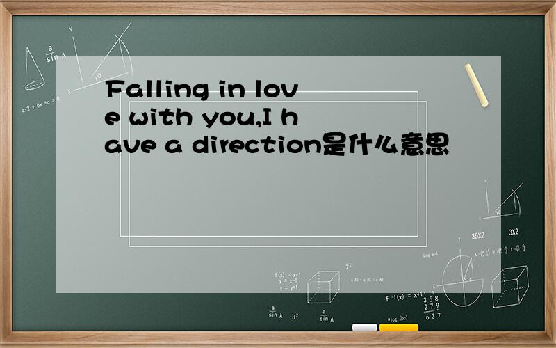 Falling in love with you,I have a direction是什么意思
