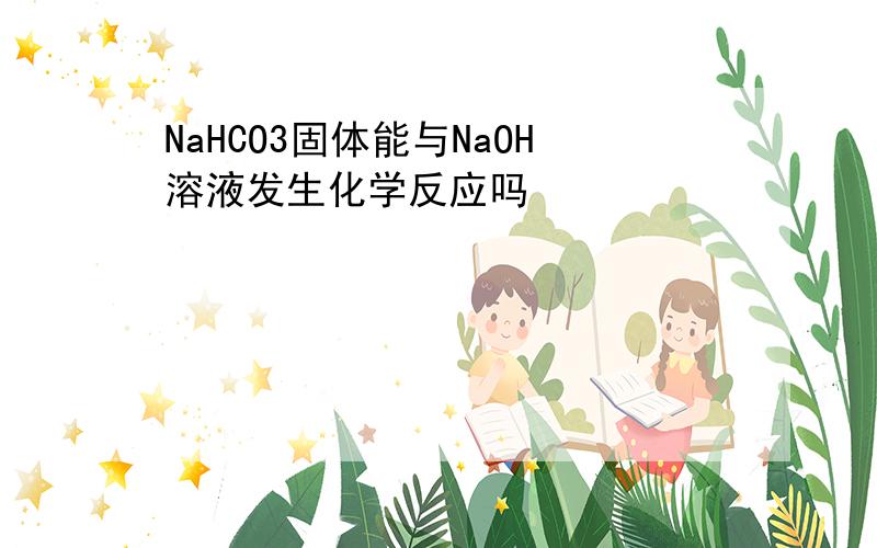 NaHCO3固体能与NaOH溶液发生化学反应吗