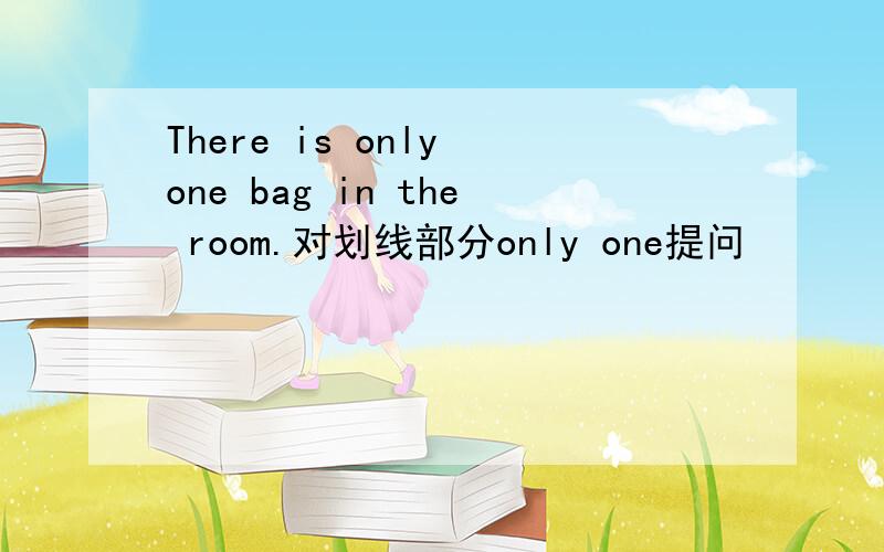 There is only one bag in the room.对划线部分only one提问