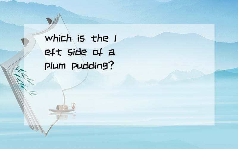 which is the left side of a plum pudding?