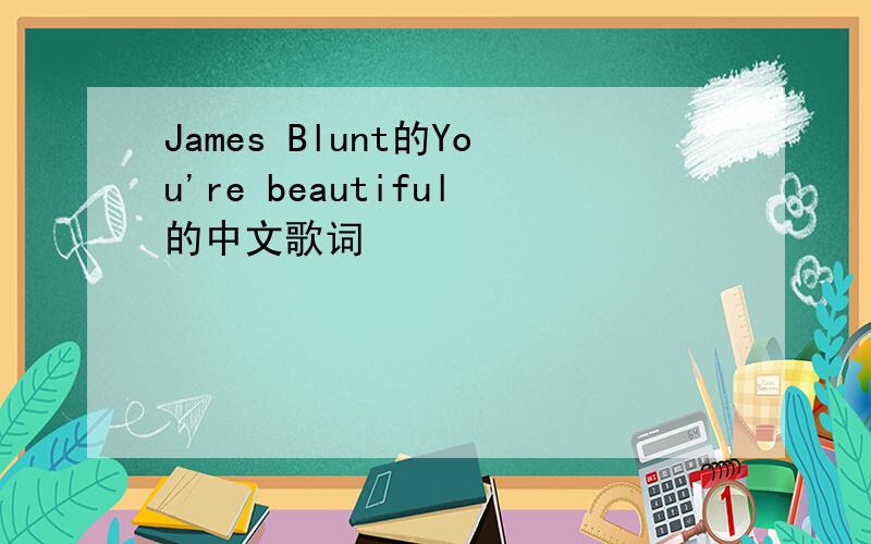 James Blunt的You're beautiful的中文歌词