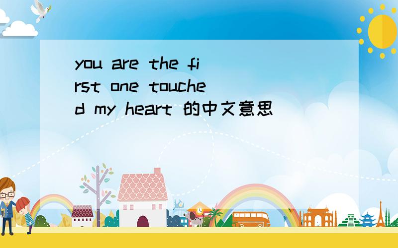 you are the first one touched my heart 的中文意思