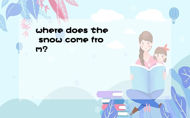 where does the snow come from?