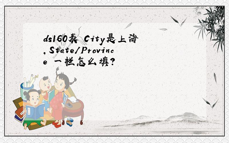 ds160表 City是上海,State/Province 一栏怎么填?