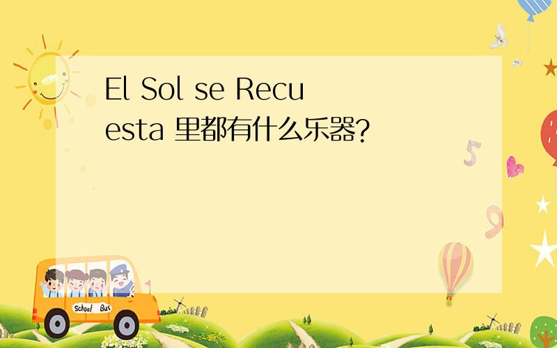El Sol se Recuesta 里都有什么乐器?