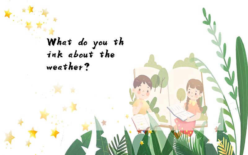 What do you think about the weather?